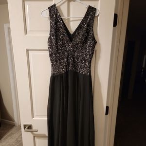 Dress the Population Black Sequin formal gown